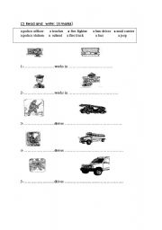 English worksheet: mix revision worksheet