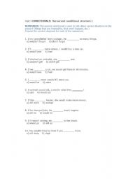 English worksheet: Second Conditional exercise