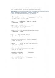 English Worksheet: Second Conditional exercise