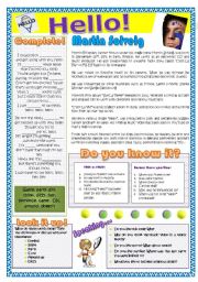 English Worksheet: Hello -Martin Solveig-