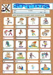 English Worksheet: SPORTS