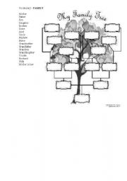 English Worksheet: family. vocabulary
