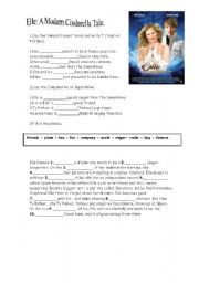 English Worksheet: FILM:ELLE: A MODERN CINDERELLA TALE.(KEY INCLUDED)