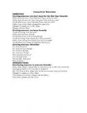 English Worksheet: greetings