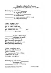 English Worksheet: Killing Me Softly song