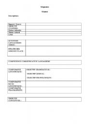English Worksheet: grille sequence