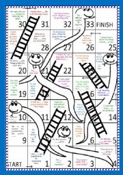 English Worksheet: Phrasal Verbs Snake and Ladders Board Game