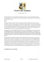 I dont like Mondays