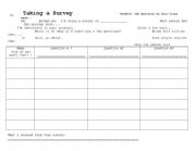 English worksheet: Taking a Survey,  Interview, May I have your opinion?