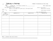 English Worksheet: Taking a Survey,  Interview, May I have your opinion?