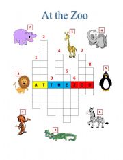 English Worksheet: At The Zoo