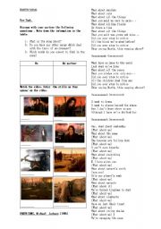 English Worksheet: Earth song