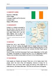 English Worksheet: Ireland - culture