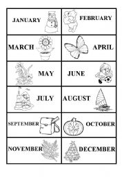 English Worksheet: Months 