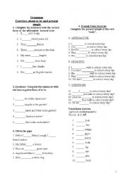 English Worksheet: Grammar exercises