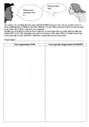 English Worksheet: Fun persuasive task