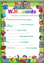 w-h words   / w-h questions