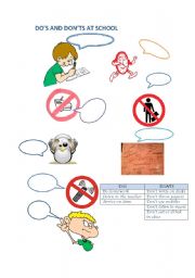 English Worksheet: DOS AND DONTS