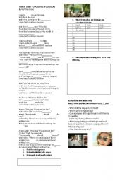 English Worksheet: LETS SING:: I wish that I could see you soon
