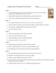 English worksheet: Gringa Latina: A Woman of Two Worlds Discussion Questions