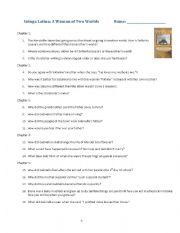 English Worksheet: Gringa Latina: A Woman of Two Worlds Discussion Questions
