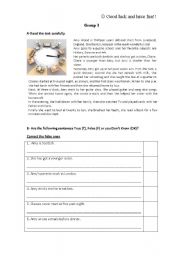 English Worksheet: A daily routine