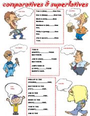 English Worksheet: COMPARATIVES AND SUPERLATIVES