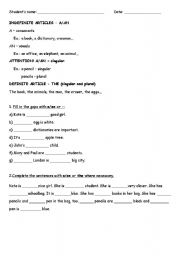 English Worksheet: Basic grammar