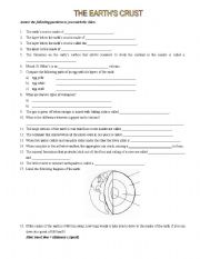 English Worksheet: The Earths Crust