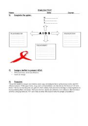 English worksheet: AIDS
