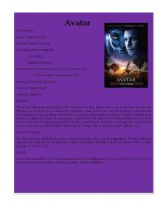English Worksheet: Movie Detail 1 ( Avatar)