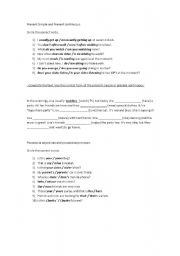 English Worksheet: practice of grammar