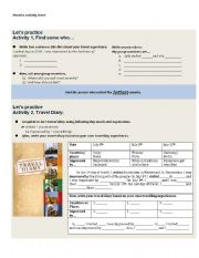 writing travel diary_practice activity sheet