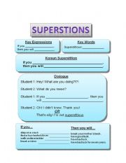 English Worksheet: Superstitions! 