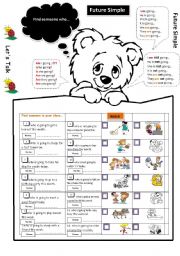 English Worksheet: Using the Future  - Talking Activity 