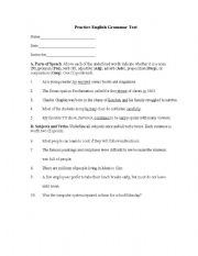 English Worksheet: English Grammar Exercise
