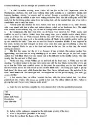 English Worksheet: The Black lady