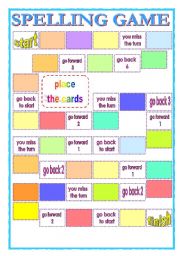 English Worksheet: Spelling game 