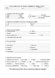English Worksheet: test