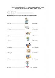 English worksheet: simple past tense exercises