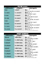 English Worksheet: PAST