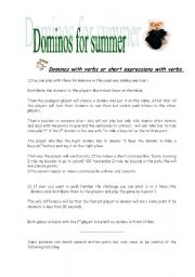 English Worksheet: DOMINOS FOR SUMMER