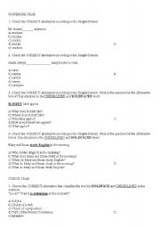 English worksheet: TEST ABOUT SIMPLE PRESENT, INFINITVE AND GERUND