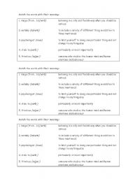 English Worksheet: in company unit 4