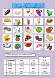 English Worksheet: FOOD MATCHING II