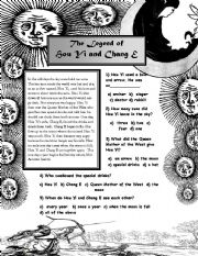 The Legend of Hou Yi and Chang E Worksheet #1