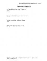 English worksheet: Present perfect