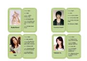 English worksheet: Famous Japanese Celebrity Profile Mini-biography Cards 2
