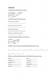 English worksheet: Progress Test