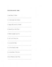 English Worksheet: VERB TO BE